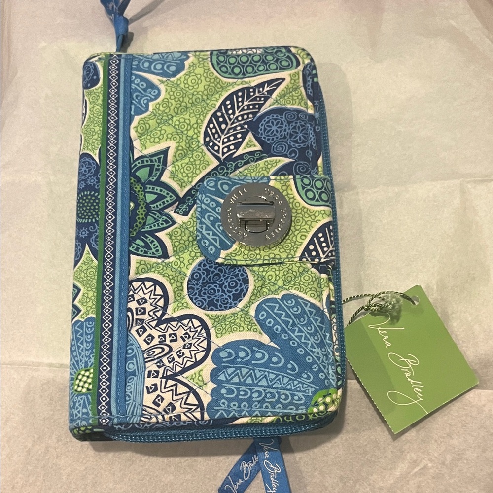 Vera Bradley Blue and Green Patterned Wallet